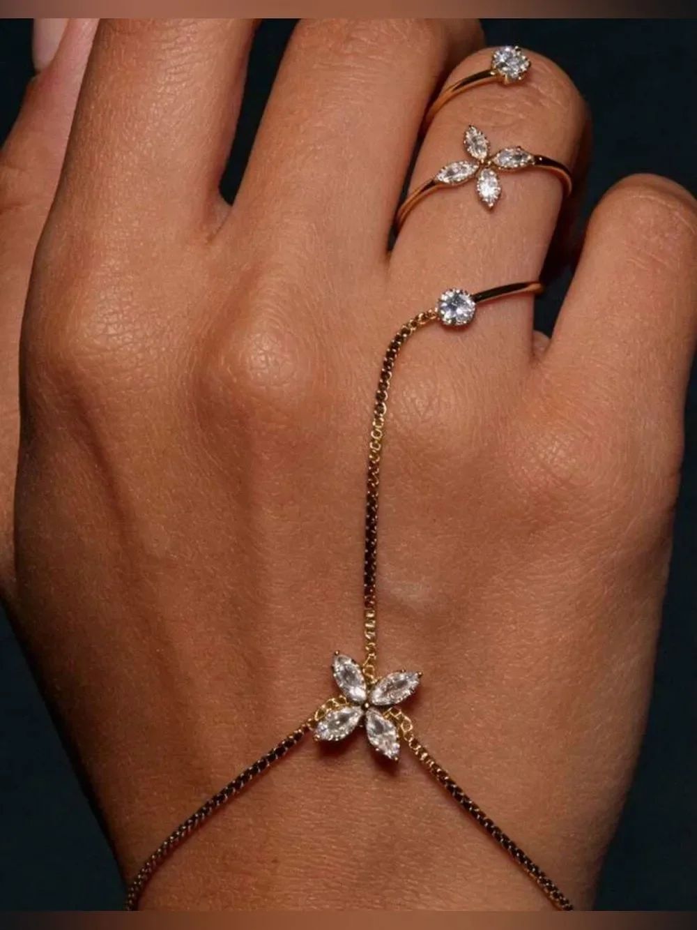 Gold Hand Chain Bracelet A2019